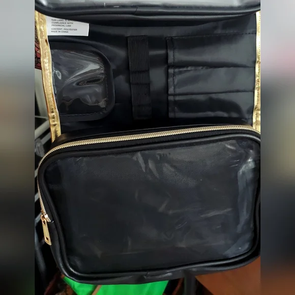 Juicy Couture Quilted Black and Gold Cosmetic Bag - Picture 5 of 6